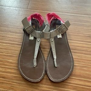 Steve Madden Pink and Grey Sandals